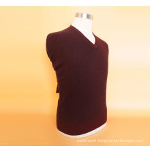 Yak Wool/Cashmere V Neck Pullover Long Sleeve Sweater/Clothing/ Garment/Knitwear